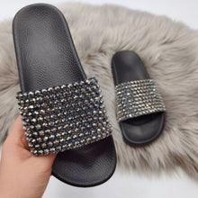 Load image into Gallery viewer, Shiny colorful diamond slippers