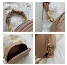 Load image into Gallery viewer, Fashionable pleated half round messenger bag(AB2066)