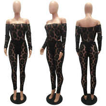 Load image into Gallery viewer, Sexy lace one-shoulder jumpsuit two-piece set(AY1768)