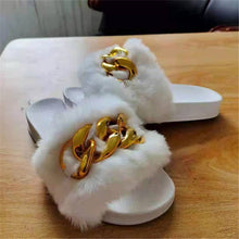 Load image into Gallery viewer, Colorful plush chain slippers(HPSD117)