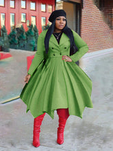 Load image into Gallery viewer, Double-breasted lapel collar trench coat long coat(AY1470)