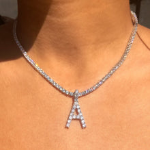 Load image into Gallery viewer, Rhinestone letter necklace(quantity 10)