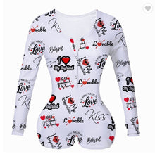 Load image into Gallery viewer, Valentine's Day rose print jumpsuit AH2033