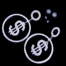 Load image into Gallery viewer, Hot selling dollar rhinestone earrings XS4043
