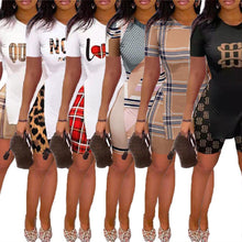 Load image into Gallery viewer, Casual Letter Print Short Sleeve Top Shorts Set(AY1828)