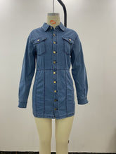 Load image into Gallery viewer, Fashion stretch slim mid-length denim jacket(AY1427)