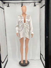 Load image into Gallery viewer, Temperament casual solid color shirt skirt(AY1729)