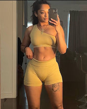 Load image into Gallery viewer, New one-shoulder small pit strip two-piece set AY1037