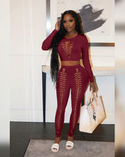 Load image into Gallery viewer, Solid Color Hollow Navel Burning Flower Set AY1235