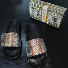 Load image into Gallery viewer, Rhinestone dollar shoe bag set