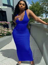 Load image into Gallery viewer, Vest deep V-neck dress AY1002