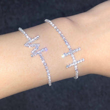 Load image into Gallery viewer, Hot selling rhinestone letter bracelet