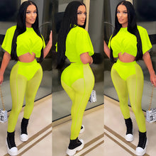 Load image into Gallery viewer, Sexy mesh sheer trousers two-piece set(AY1838)