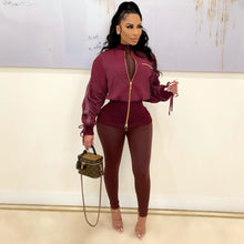 Load image into Gallery viewer, Drawstring tunic flight suit double zipper jacket(AY1449)