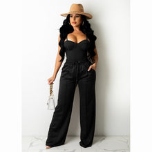 Load image into Gallery viewer, Fashion Camisole Drawstring Wide Leg Suit(AY1720)