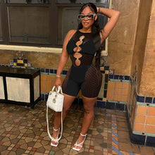 Load image into Gallery viewer, Sexy mesh milk silk stitching jumpsuit(AY1882)