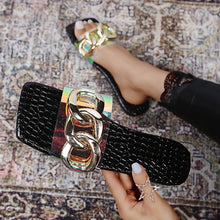 Load image into Gallery viewer, Hot metal chain flip flops HPSD073