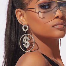 Load image into Gallery viewer, Hot selling dollar rhinestone earrings XS4043