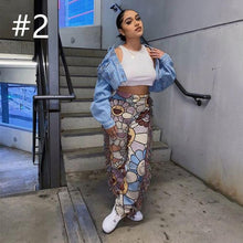 Load image into Gallery viewer, Fashion fringe print trousers(AY1792)