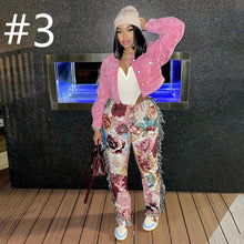 Load image into Gallery viewer, Fashion fringe print trousers(AY1792)