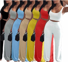 Load image into Gallery viewer, Vest wide leg pants leisure set AY1055