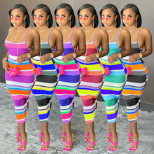 Load image into Gallery viewer, Hot check striped dress AY1082