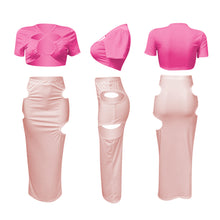 Load image into Gallery viewer, Hot drawstring skirt suit AY1112