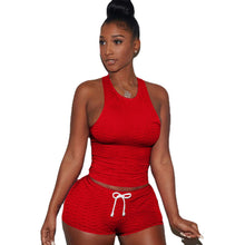 Load image into Gallery viewer, Yoga Sports Tank Top Shorts Set AY1071