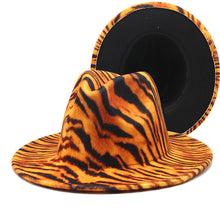 Load image into Gallery viewer, Printed double-sided color matching jazz hat(AE4073)