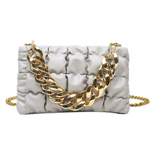 Load image into Gallery viewer, Fashion plaid thick chain portable small square bag(AB2060)