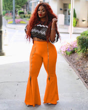 Load image into Gallery viewer, High-waisted flared zipper wide-leg pants(AY1515)