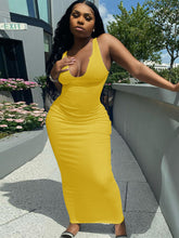 Load image into Gallery viewer, Vest deep V-neck dress AY1002