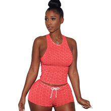 Load image into Gallery viewer, Yoga Sports Tank Top Shorts Set AY1071