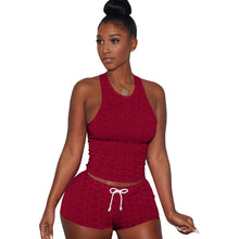 Load image into Gallery viewer, Yoga Sports Tank Top Shorts Set AY1071