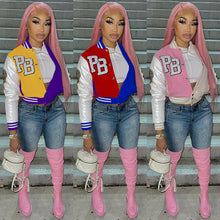 Load image into Gallery viewer, Fashion color block baseball uniform jacket(AY1627)