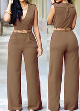 Load image into Gallery viewer, Loose Slim Sleeveless Jumpsuit with Belt AY1150