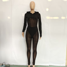 Load image into Gallery viewer, Sexy stitching mesh trousers suit(AY1647)
