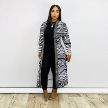 Load image into Gallery viewer, Fashion Threaded Sleeve Printed Cardigan (AY1460)