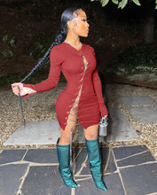 Load image into Gallery viewer, Sexy hollow striped dress(AY1392)