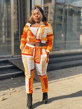 Load image into Gallery viewer, Cashew flower print casual two-piece suit(AY1431)