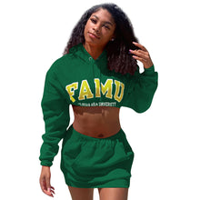 Load image into Gallery viewer, Trendy hip skirt and hooded sweater two-piece suit(AY1378)