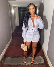 Load image into Gallery viewer, Hot solid color shirt skirt suit AY1146