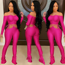 Load image into Gallery viewer, Sexy strappy one-shoulder top and pants AY1218