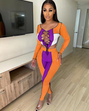 Load image into Gallery viewer, Sexy strappy stitching casual suit AY1269