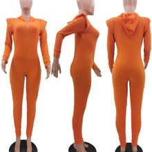 Load image into Gallery viewer, Fashion knitted hooded jumpsuit(AY1482)