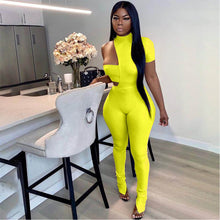 Load image into Gallery viewer, Three-piece suit of asymmetrical wrapped chest and split trousers AY1176