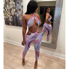 Load image into Gallery viewer, Trendy printed tube top trousers set AY2036