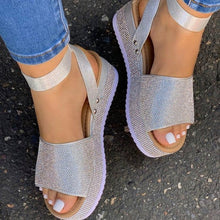 Load image into Gallery viewer, Rhinestone  flat buckle fish mouth women's shoes HPSD217