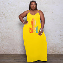 Load image into Gallery viewer, Loose floor mop queen print dress AY1990