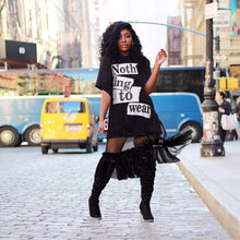 Load image into Gallery viewer, T-shirt letter mesh vest dress AY2013